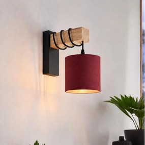 BRILAGI - Aplica de perete NUBILA 1xE27/60W/230V maro/negru/roșu pompeian