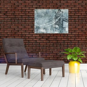Tablou - Tower Bridge în tonuri reci (70x50 cm)