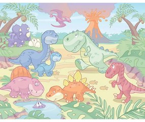 Tapet pe baza de hartie pentru copii Baby Dino World