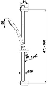 Set de duș KFA Armatura 841-365-31 MOZA alamă/auriu