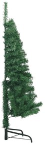 Brad de Craciun artificial de colt, verde, 120 cm, PVC 1, Verde, 120 cm