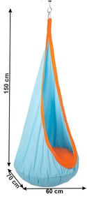 Zondo Fotoliu balansoar suspendat Sentra (albastru + portocaliu). 1021458