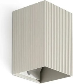 Aplica perete aluminiu striat gri, 1xGU10, LUNE square