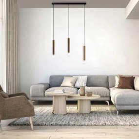 Lustră pe cablu BRUNA 3xE27/60W/230V alamă Leuchten Direkt 15618-60