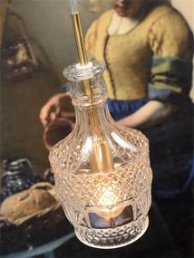 Lustra, Pendul elegant din sticla Brussels transparent/gold, straight