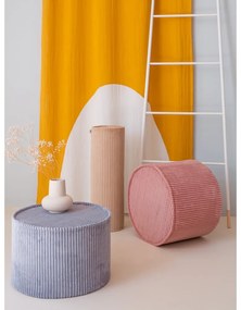 Puf de copii albastru cu tapițerie din catifea reiată – Wigiwama