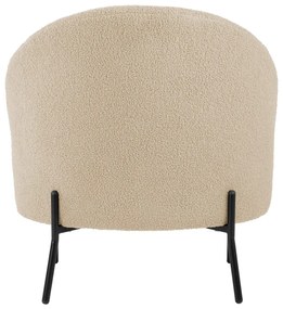 Fotoliu bej cu tapițerie din țesătură bouclé Noble – Leitmotiv