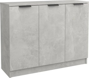 vidaXL Servantă, gri beton, 90,5x30x70 cm, lemn prelucrat