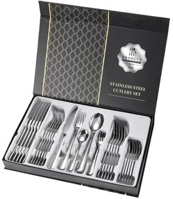 Set tacamuri 6 persoane,30piese, din inox,TRENDY'S, crom