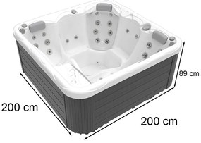 Piscină Pluto Spa alb-gheață