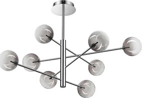Lustră LED pe tijă Ideal Lux EQUINOXE 8xG4/2W/230V d. 128 cm crom/fumuriu