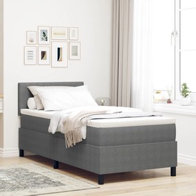 vidaXL Pat cu arcuri cu saltea gri deschis 80x200 cm țesătură din catifea