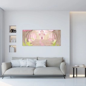 Tablou - Călătorie în regatul roz (120x50 cm)