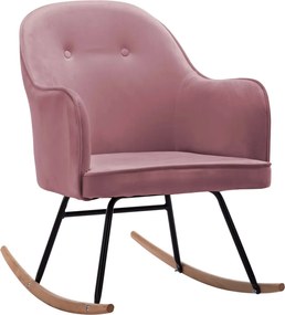 vidaXL Scaun balansoar, roz, catifea
