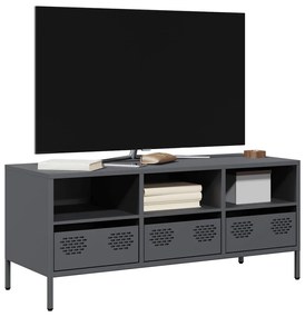 851324 vidaXL Dulap TV, antracit, 101,5x39x43,5 cm, oțel laminat la rece