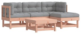 3185792 vidaXL Set mobilier de grădină cu perne, 5 piese, lemn masiv douglas