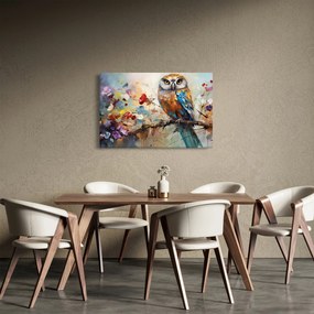 Tablou - Bufniță pictată (90x60 cm)