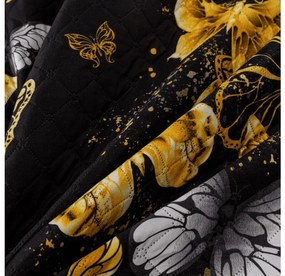 Cuvertura de pat GOLD BUTTERFLY negru Dimensiune: 220 x 240 cm
