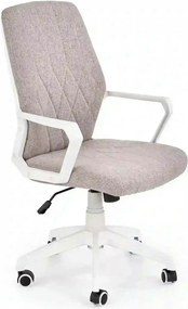 Scaun de birou SPIN 2, grej/alb, stofa clasica/metal, 59x62x99/106 cm