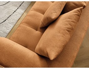 Colțar galben muștar cu tapițerie din chenille (cu colț pe partea dreaptă/în formă de ”L”) Whesley – Bobochic Paris