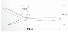 Ventilator de tavan Lucci Air 213044 WHITEHAVEN 1xGX53/18W/230V negru + telecomandă