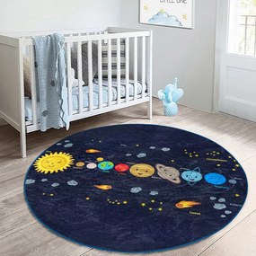 Covor pentru copii albastru închis ø 100 cm Comfort – Mila Home