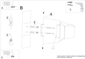 Sollux SL.1188 - Aplica de perete TONI 1xG9/8W/230V albă