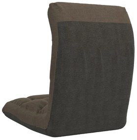 Scaun de podea pliabil, gri taupe, material textil 1, Gri taupe