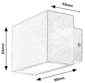 Aplica de perete exterior IP54 LED Mataro alb