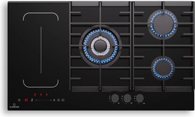 Klarstein MultiChef 5, plită cu inducție și gaz, 5 zone de gătit, 3 arzătoare cu gaz, 2 plite cu inducție, FlexZone