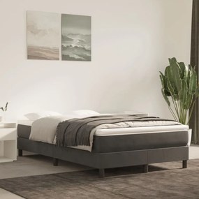 Cadru de pat box spring, gri închis, 120x200 cm, catifea