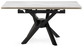 Masă de dining extensibilă cu blat din piatră cu blat suplimentar 90x150 cm Arlene – Marckeric