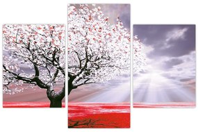Tablou cu pomul roșu (90x60 cm)