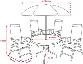 Set mobilier de grădină 6 piese Avenberg CAPRI