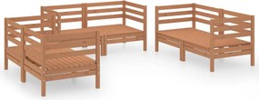 vidaXL Set mobilier de grădină, 6 piese, maro miere, lemn masiv de pin