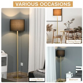 HomCom lampa de podea, abajur textil, lampa de sol | AOSOM RO
