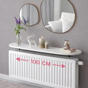 Raft perete, suport calorifer, alb Homs, 100 x 18  cm, L008