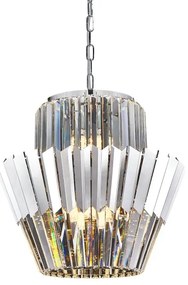 Lustră pe lanț DONNA 9xE14/40W/230V d. 45 cm crom mat