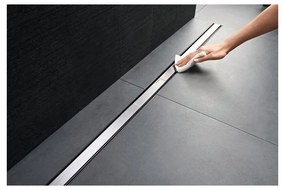 Set rigola pentru dus Geberit CleanLine 90-200 mm plus capac 30-90 cm metal periat cu margine neagra