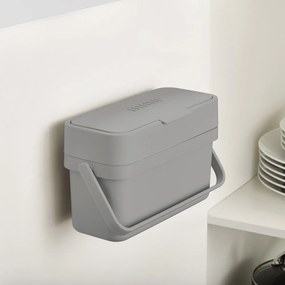 Recipient pentru deșeuri compostabile gri 4 l Duo – Joseph Joseph