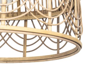 Lampă suspendată inteligentă din ratan 44 cm inclusiv Wifi G95 - Michelle