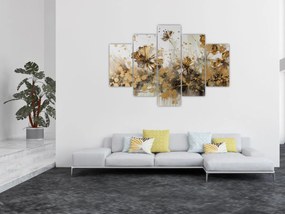 Tablou - pictură abstractă florală (150x105 cm)