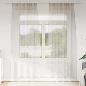 vidaXL Perdele cu perdele 2 pcs Crem 140 x 245 cm Poliester