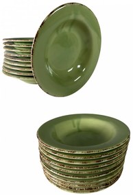 Farfurie adanca Glaze Verde 21cm (Glazurare Manuala)
