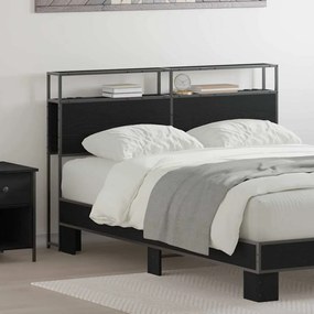 vidaXL Tăblie de depozitare Stejar negru 135 cm Lemn compozit