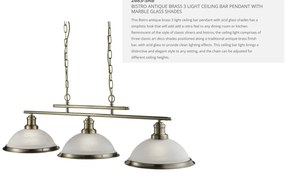 Lustra suspendata design clasic Bistro 3L alama antique 2683-3AB SRT