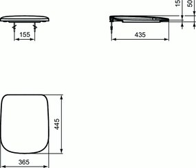 Capac WC Ideal Standard Esedra, alb - T318201