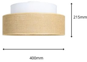 Plafonieră BOHO 1xE27/60W/230V alb/bej