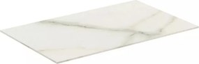 Blat ceramic pentru lavoar Ideal Standard Atelier Conca finisaj alb marmura 60 cm