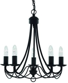 Searchlight 6345-5BK - Lustră pe lanț MAYOPLE 5xE14/60W/230V